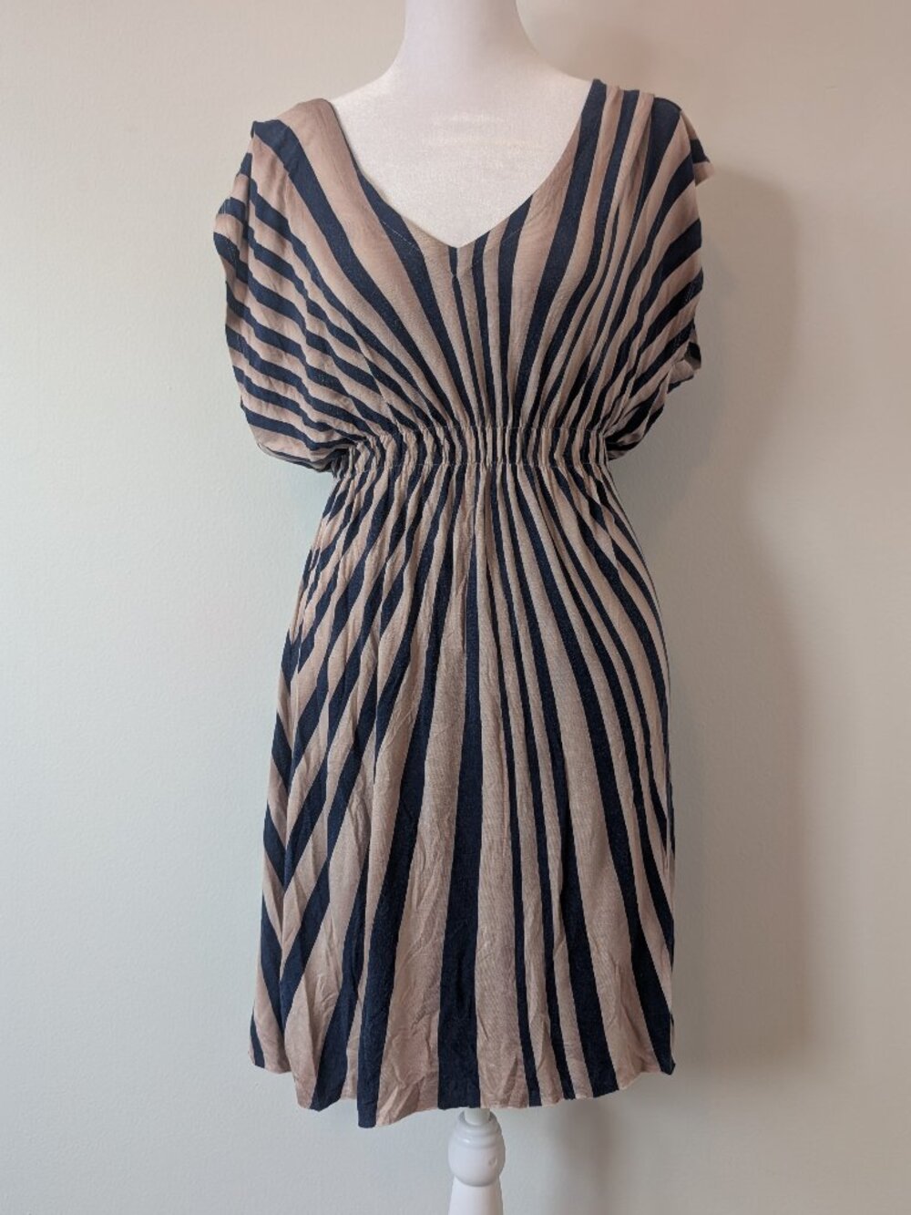 remain navy cream stripe dress ASO hanna marin pretty little liars (medium) - Picture 4 of 9